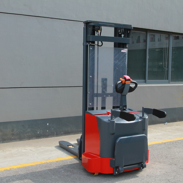 Full Electric Reach Lift Stacker Forklift Wheel Pallet Triplex Mast Truck With Folding Pedal CL1646/CL1655